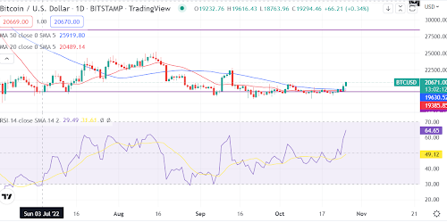 Bitcoin rallies to $20,000. Here is the next potential target