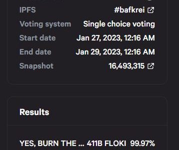 Floki Inu DAO approves proposal to burn over $100M worth of FLOKI tokens